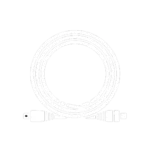 Pictogramme simplifié représentant la catégorie des câbles DC ou encore courant continu utilisés généralement entre les appareils Hi-fi et leur alimentation externe